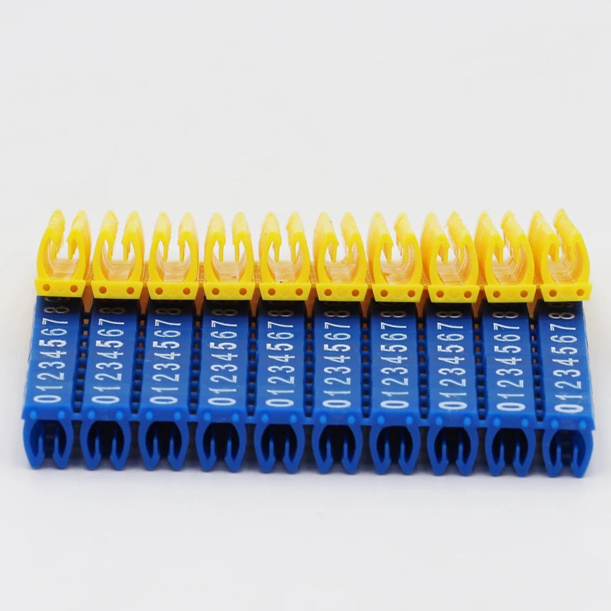 0.3-10mm2 Arabic Numerals 0-9 0123456789 Number Network Cable Wire C Type Clip Marker Tag Label Cord Marking Stuck Cord Sleeve