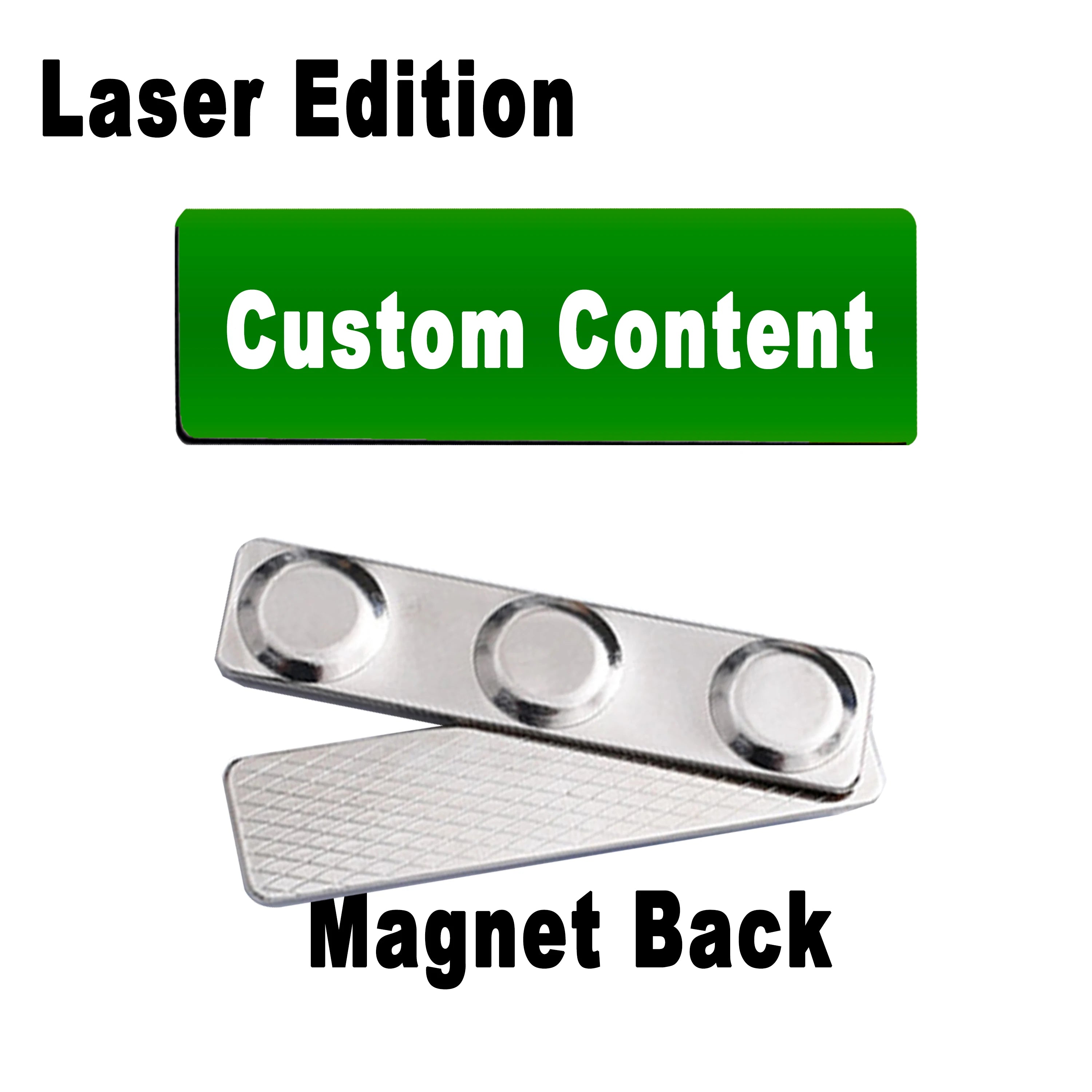 2PCS Mirror Stainless Steel Custom Name Tag Engraved Personalized Work Badge Business Identification Metal ID Name Plate