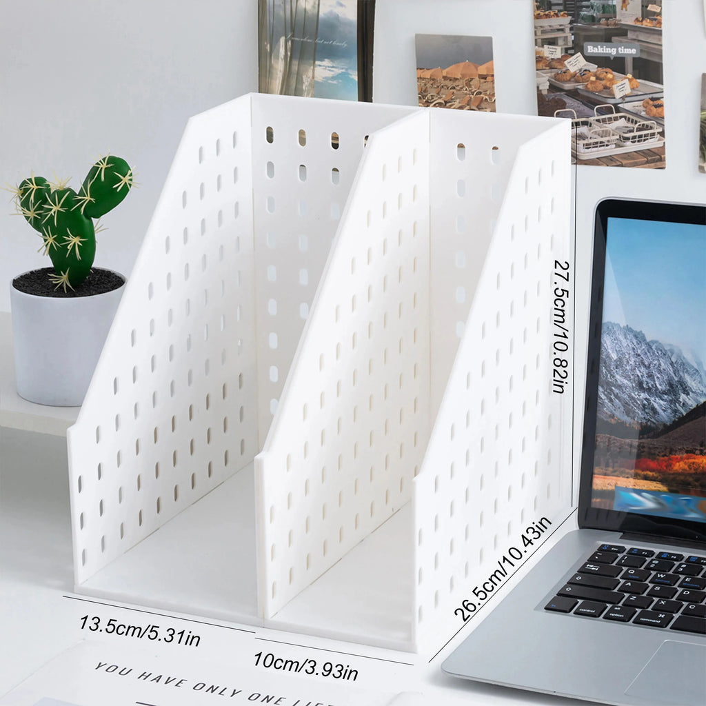 File Storage Box Vertical File Rack Book Storage Rack File Frame Desktop Information Rack File Rack