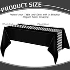 Race Car Theme Tablecloths Black White Checkered Rectangular Plastic Table Cover Racing Car Birthday Party Decorations Supplies