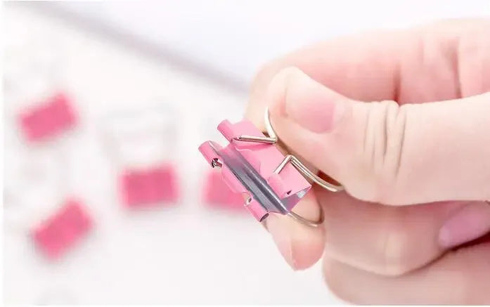 10PCS Binder Clip Heart Shape Metal Binder Clips Photos Tickets Notes Letter Paper Clip Office Study Binder Clips