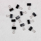 10-20pcs Paper Clip 19/25mm Foldback Metal Binder Clips Black Grip Clamps Office School Stationery Paper Document Clips