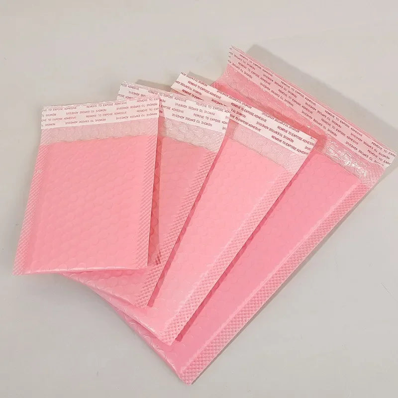 10/50pcs Black Pink Bubble Envelopes Bag Waterproof Foam Adhesive Self Seal Packing Bags Mailers Shipping Storage Organizer Bags