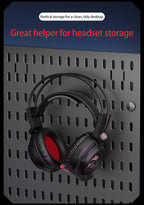 Desktop Pegboard Storage Kit: Stand-Up Clip - On Panels, Perfect for Home Office and Study Storage.