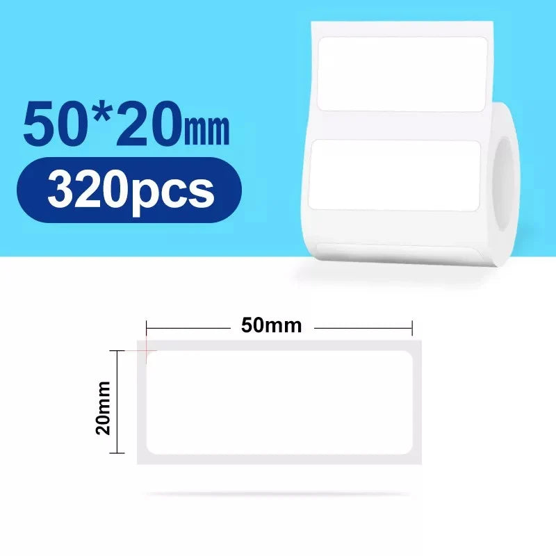 NiiMbot B1/B203 B21/B3s Label Printer Waterproof Anti-Oil Tear-Resistant Price Tag Pure Color Scratch-Resistant Label Paper