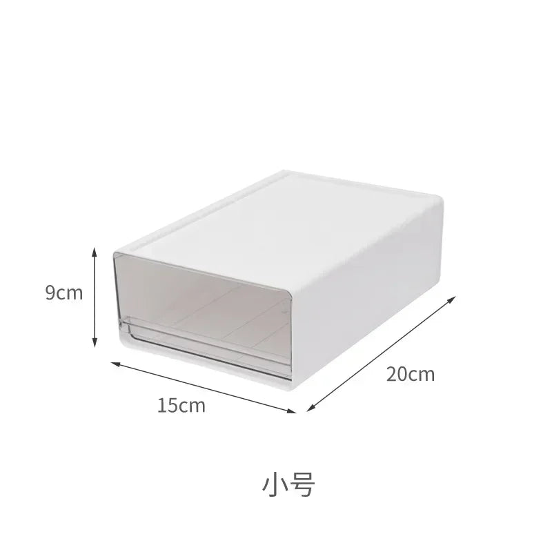Transparent Desktop Storage Box Drawer Type Office File Storage Box Bedroom Study Stack Combination Portable Storage Cabinet