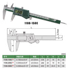 Insize Electronic Digital Caliper 1108-150mm 200mm 300mm 0.01 Stainless Steel