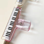 1Pc Music Style Piano Pattern Transparent Acrylic Clip Piano Score Fixed Binder Clamp Office Folder Student Test Paper Organizer