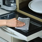 Thickened Steel Wire Cleaning Cloth Non-Scratch Double-layer Iron Microfiber Mesh Dishrag Washing Pot Rags Kitchen Towel