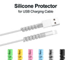 10pcs Cable Protector Silicone Charge Cable Spiral Winder Wire End Cord Savers Cover For Phone USB Charger Cable Accessories
