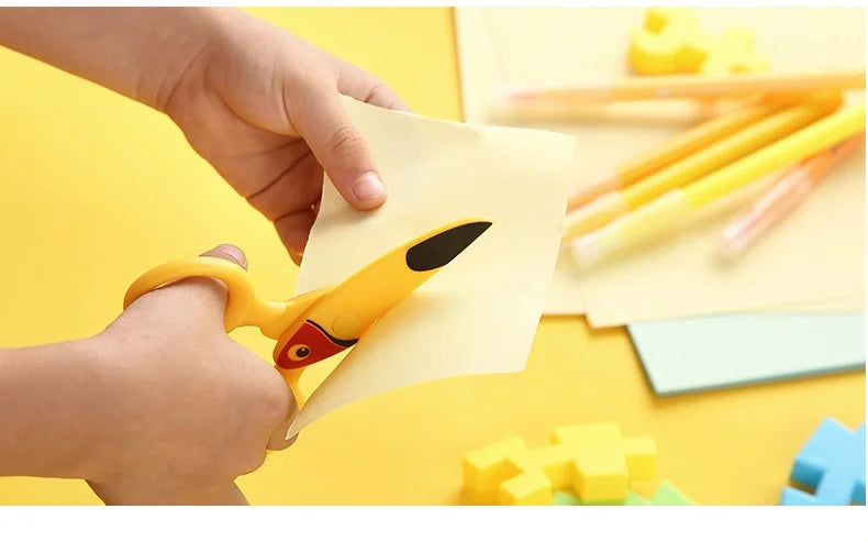 1pcs Kids Safety Scissor Cute Cartoon Plastic Knife Cutter for Children DIY Paper Handwork Office School Student F7231