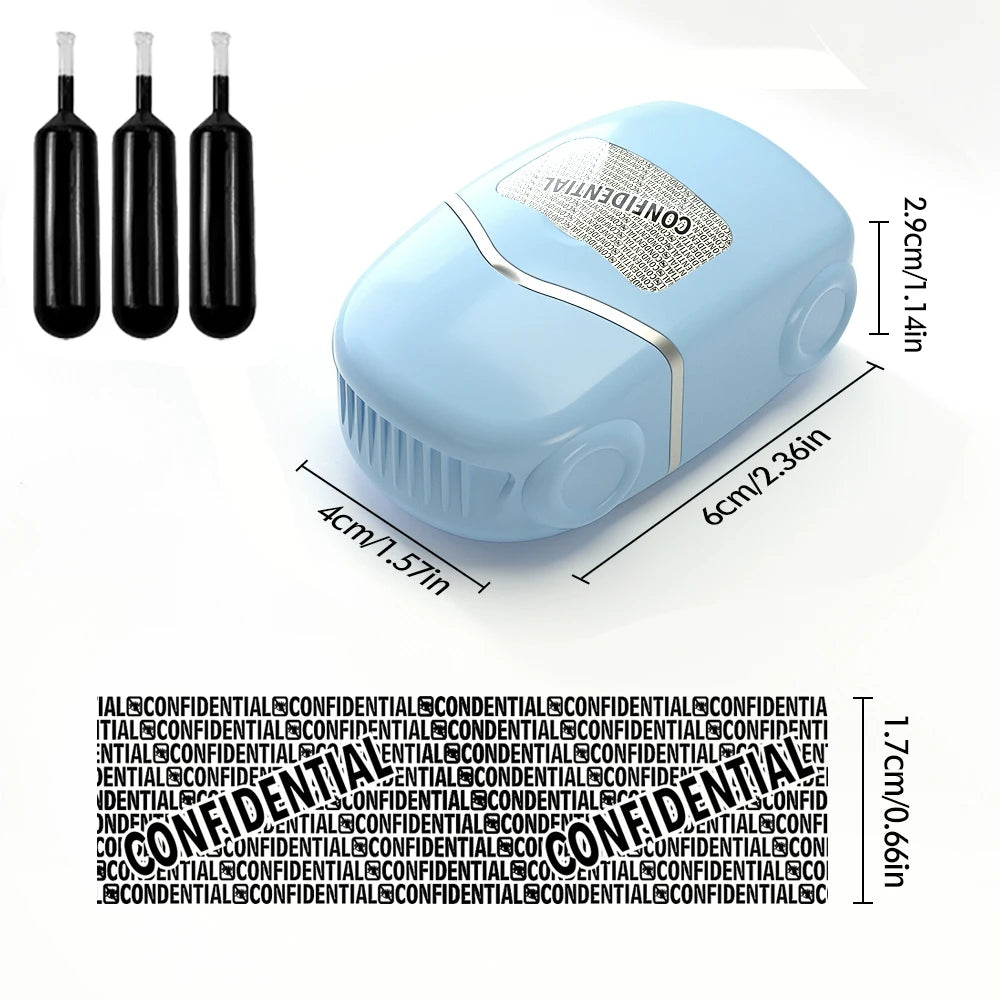 Car Styling Identity Theft Protection Roller Stamp • Confidential Roller Stamp • Easy Coverage for Personal Information Anti-Lea