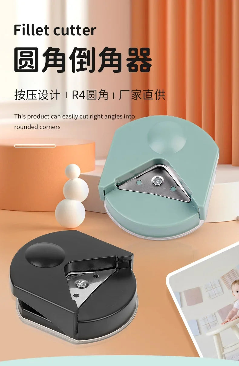 Journamm Corner Rounder R4 Corner Punch Portable Paper Trimmer Cutter for Card Photo Cutting Junk Journal DIY Scrapbooking Tools