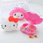Sanrios Mini Organizer Case Anime Hellokittys Travel Pill Organizer Cute Mymelody Portable Medicine Vitamin Holder Containers