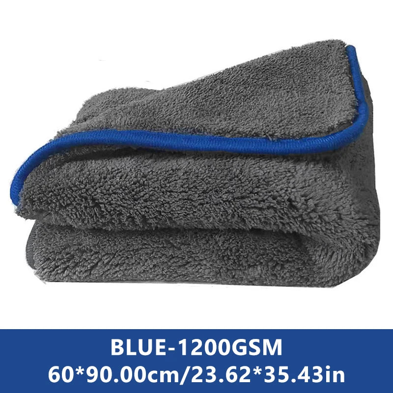 SEAMETAL Thicken Car Cleaning Towel 1200GSM Super-Absorption Microfiber Washing Towel Ultra-Soft Scratch-Free Car Drying Cloth