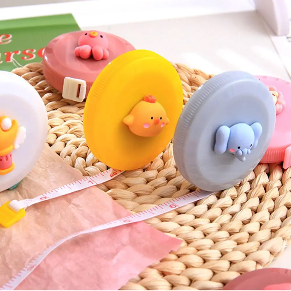 Cartoon 150cm/60" Tape Measures Portable Retractable Ruler Children Height Ruler Centimeter Inch Roll Sewing Tailor Tape Measure