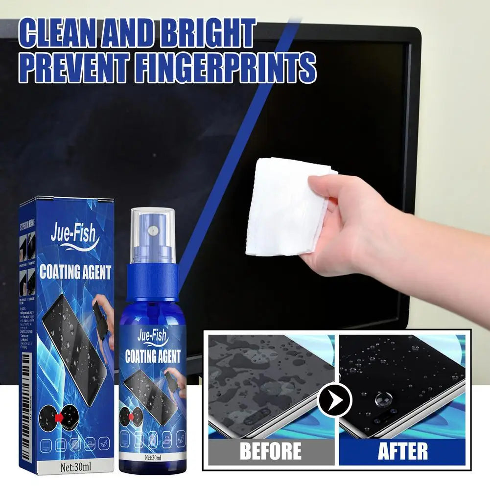 Mobile phone screen cleaner scratch-resistant fingerprint-resistant glass hydrophobic oleophobic coating solution