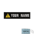 1PC 10cmX2.5cm Custom Name Patch Stripes Badge Iron On Or Hook Loop fire trophy radiation motorcycle blood drop love Pentagram