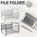 File Folder Box Mesh Metal File Organizer Box Hanging File Foldable Holder Storage Box for Office Home A4 Letter Size #SW