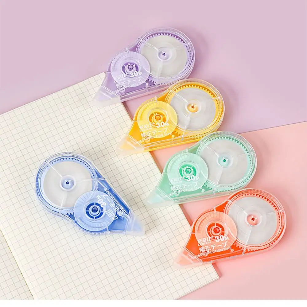 5Pcs Correction Tape Roller 30mx5mm White Sticker Tape Student Simple Error Eraser Tape School Office Supplies Stationery