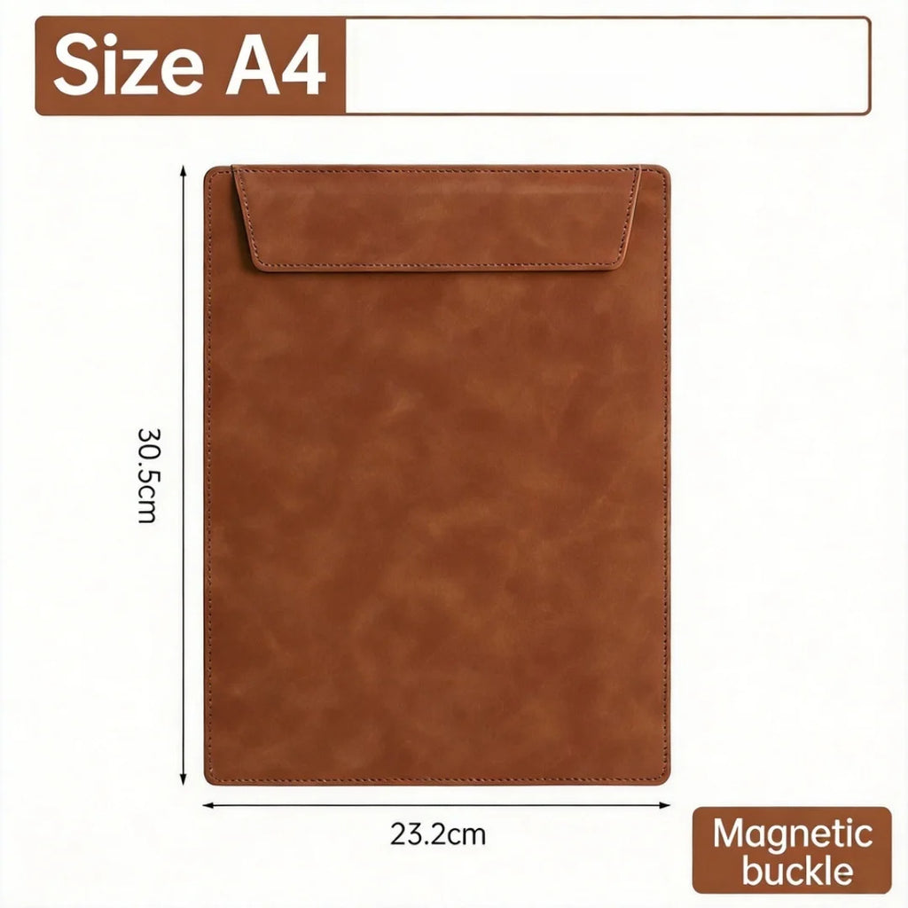 PU Leather Menu Wine Holder Invisible Magnetic Buckle Pen Insert A4 A6 File Folder Waterproof Clipboard Document Clip Restaurant