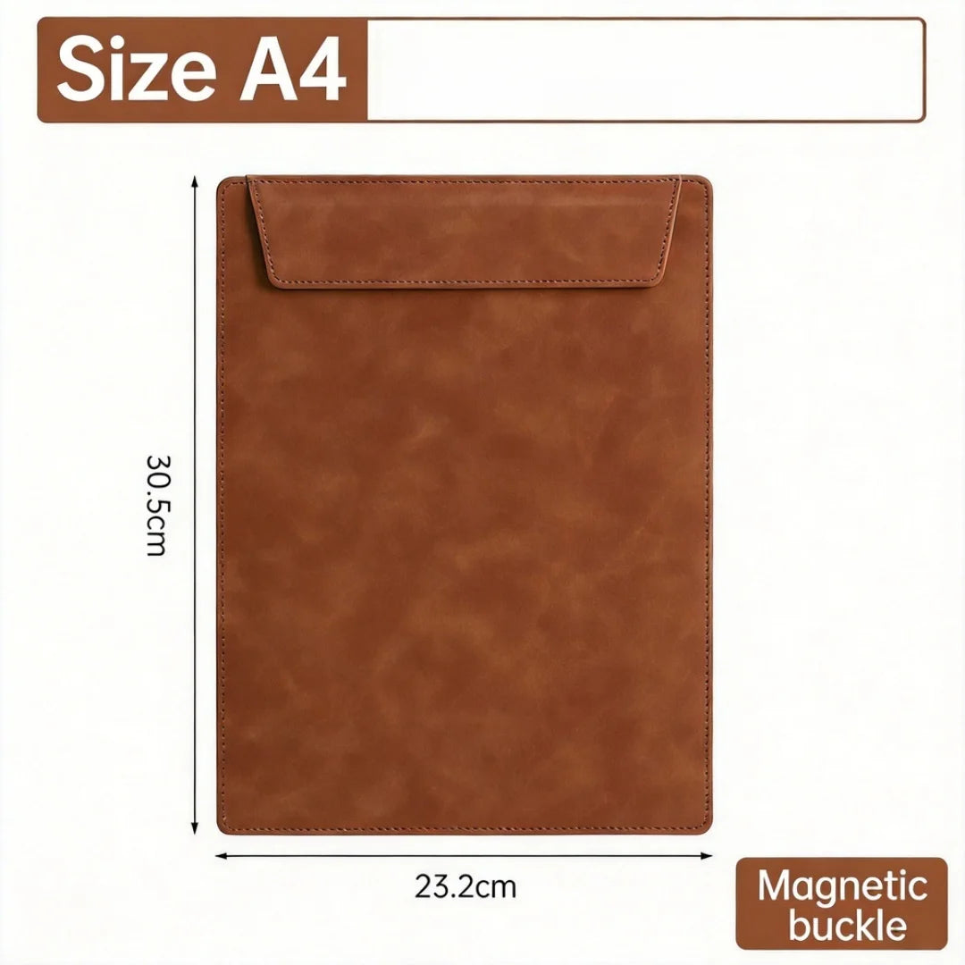 PU Leather Menu Wine Holder Invisible Magnetic Buckle Pen Insert A4 A6 File Folder Waterproof Clipboard Document Clip Restaurant
