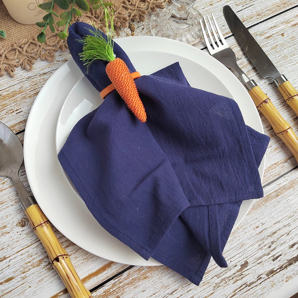 Set of 6 Cotton Dinner Cloth Napkins 30x45cm Soft Washable Perfect for Weddings Parties Christmas Birthdays and Family Gathering