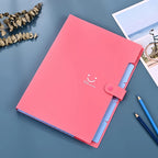 5page Classic Accordion File Folders - A4 Document Storage Bags with Plastic Material and Test Roll Holder - Durable and Expanda