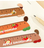 Cartoon Strip Puppy Magnetic Bookmark Ruler Student Cute High-value Bendable Ruler Special-shaped Magnetic Ruler