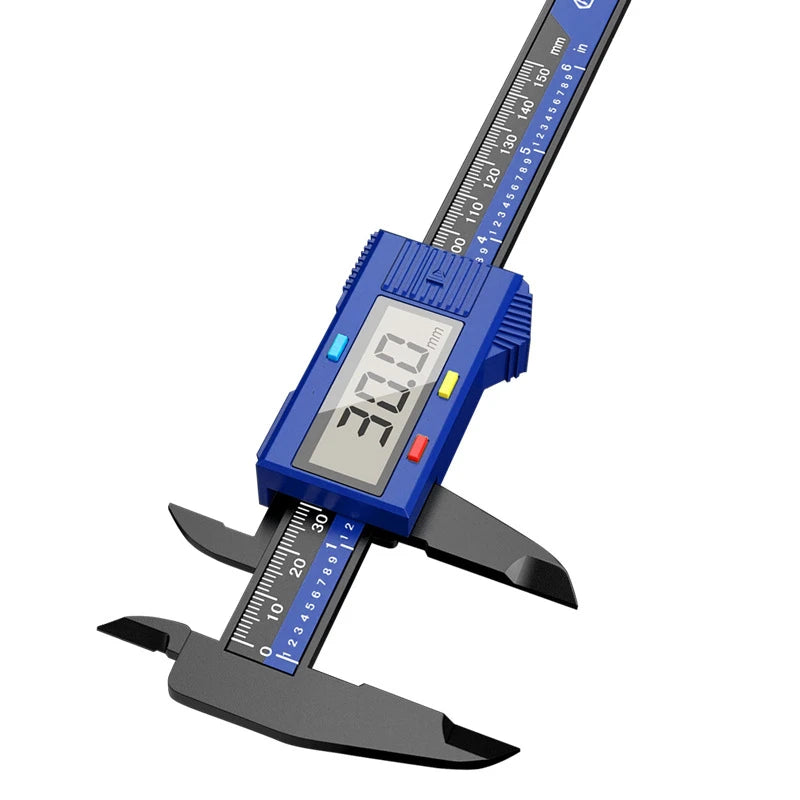 TINSOL 150mm High Precision Digital Caliper Carbon Fiber Reinforced Electronic Vernier Caliper LCD Display Auto Off for Jewelry