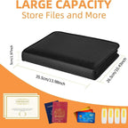 Waterproof Zipper Document Organizer,26 Compartment Waterproof Zipper Case with Labels,Document Organizer Storage File Organizer