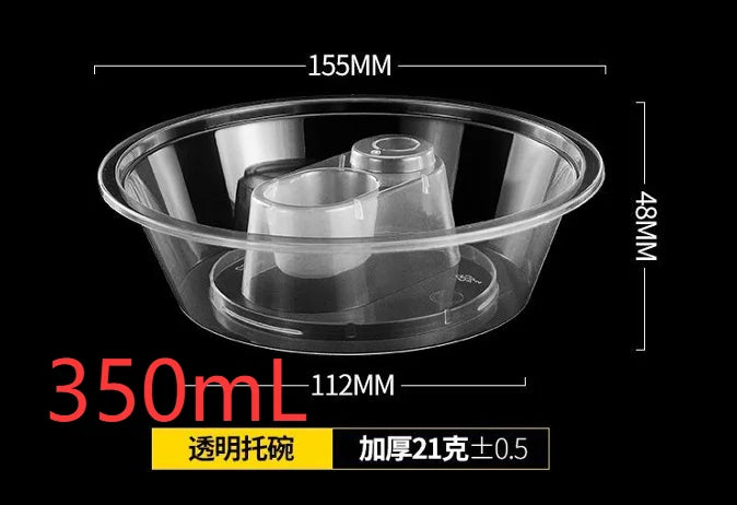 50pcs Disposable Hot Pot Cups Fried Chicken Fruit Creative Cup Holder Bowl Drink Cup Packaging Takeout Disposable Milk Tea Cups