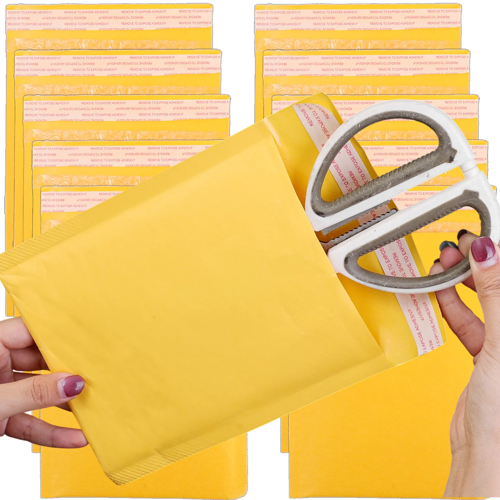 10-50PCS Kraft Paper Bubble Envelopes Bags Different Size Mailers Seal Adhesive Shipping Bag Waterproof Bubble Mailing Bags