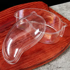10pcs Creative Mango Shape Disposable Dessert Cake Plastic Cup DIY Cake Cream Mousse Packaging Box With Clear Cover
