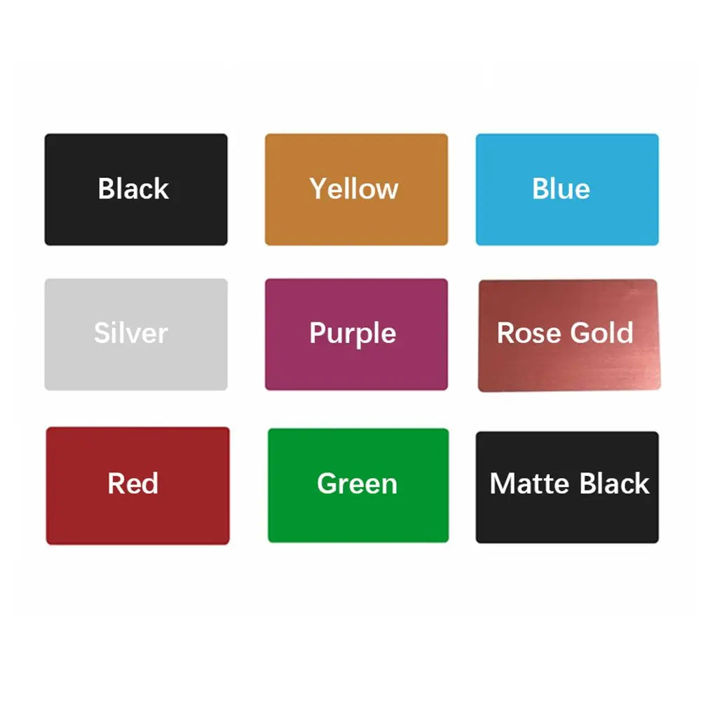 50 Pcs/Set Portable Laser Engraving Aluminum Metal Carte Business Card Blank Name Cards