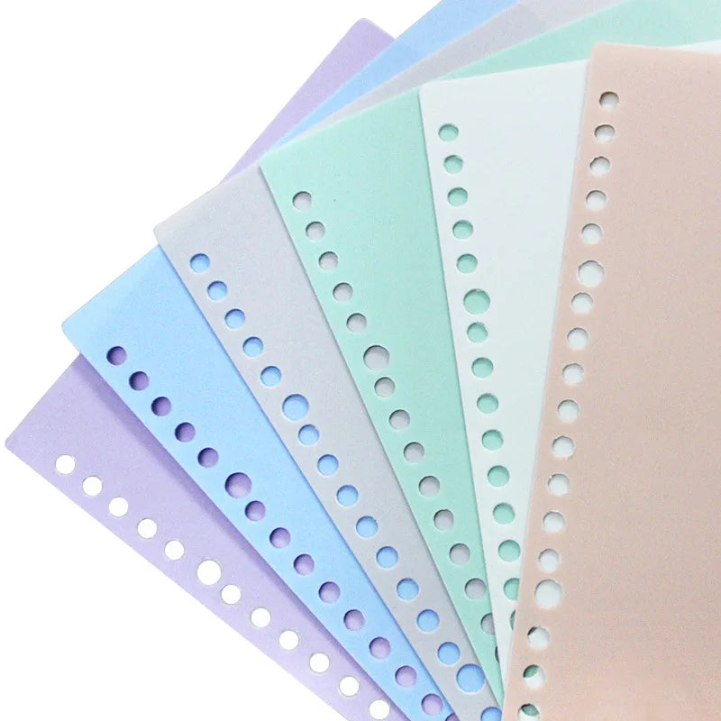 Notebook 4-color Plastic Pp Classification Page B5 Workbook Partition Page A5 Loose-leaf Coil Book Index Tab