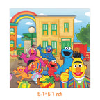 Cartoon SEsame-Streets Birthday Party Set Supplies Kids Disposable Tableware Balloon Cake Topper Banner Plates Decoration