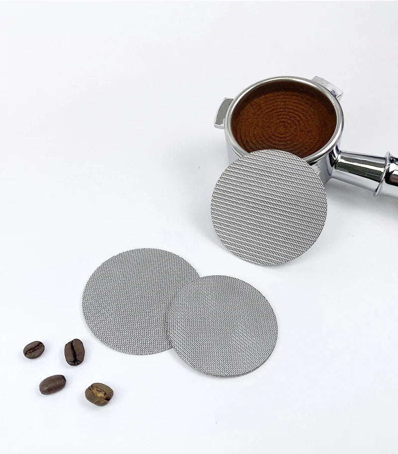 Coffee Puck Screen Fit 51mm 53.5mm 58.5mm Reusable Ground Filter Mesh Heat Resistant Metal For Espresso Accessories Barista Tool