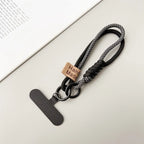 INS British Style Contrasting Woven Phone Lanyard Short Handheld Trendy Phone Case Wrist Rope Doll Luggage Pendant Hanging Rope