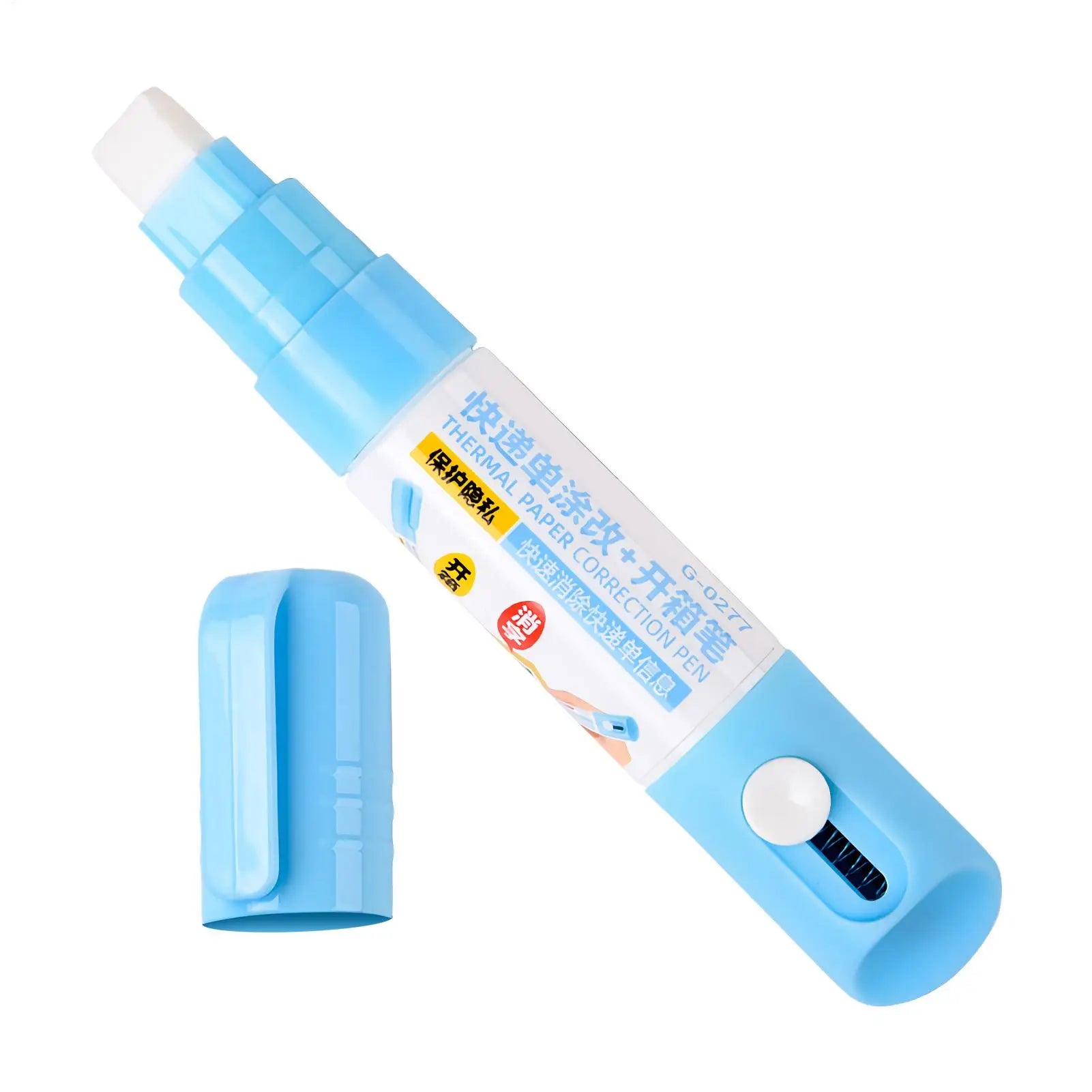 2 In 1 Thermal Paper Correction Fluid with Unboxing Knife Durable Thermal Paper Data Identity Protection Fluid Eraser Box Opener