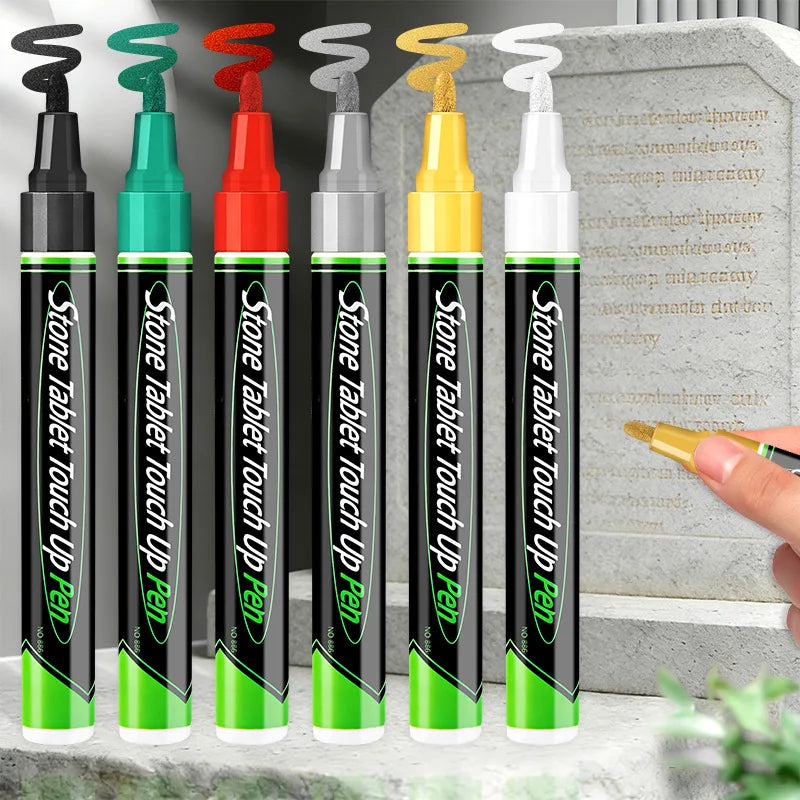 Tombstone Marker Pen Stone Pen for Restoring Faded Grave Inscriptions Waterproof Strong Coverage Ideal for Gravestone Lettering
