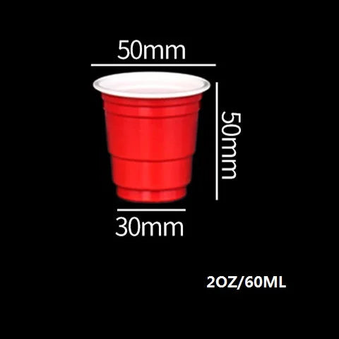 50PCS 3 Sizes Plastic Party Red Cups for Drinks, Soda Punch Barbecue Cola or Water Disposable Cup of Birthday Wedding Party