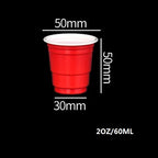 50PCS 3 Sizes Plastic Party Red Cups for Drinks, Soda Punch Barbecue Cola or Water Disposable Cup of Birthday Wedding Party