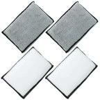 2-10Pcs Soft Double Side Microfiber Scrubbing Sponge Car Leather Cleaning Microfiber Towel Wax Sponge Auto Detailing Tools