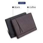 YUECIMIE Super Slim Soft Wallet Genuine Leather Mini Credit Card Holder Wallets Purse Thin Small Card Holders Men Wallet