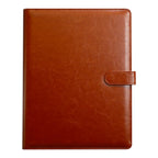 1Pc Texture PU Leather Multi-Functional Folder A4 Clip Pen Holder Card Slots - Business Office Meeting Organizer for Bank/Sales