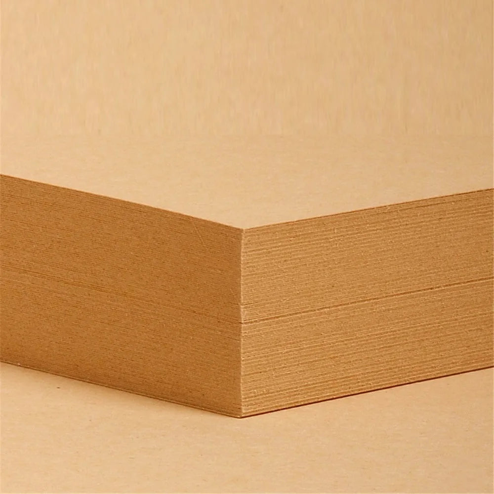 10 Sheets 250/300/350gsm A4 Brown Kraft Paper Card Blank Thick Cardboard Handmade DIY Package Cardstock Crafts Paperboard