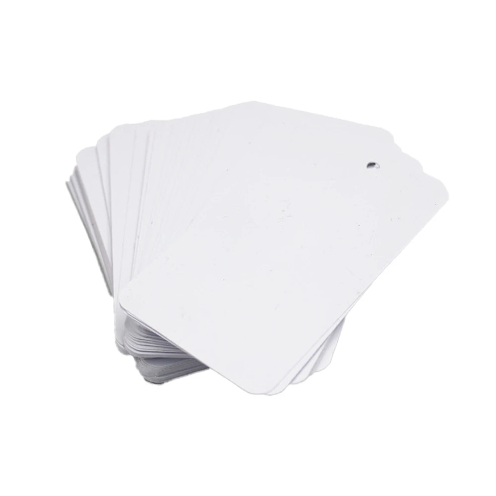 50pcs 4x6/5x9cm Rectangle Blank Plastic Tags Blank Merchandise Tag PVC Price Tags Waterproof Plastic Identification Price Tags