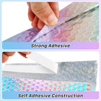 30 Pcs Holographic Bubble Mailers Waterproof Self Seal Adhesive Foil Glitter Glamour Shipping Bags for Mailing Supplies