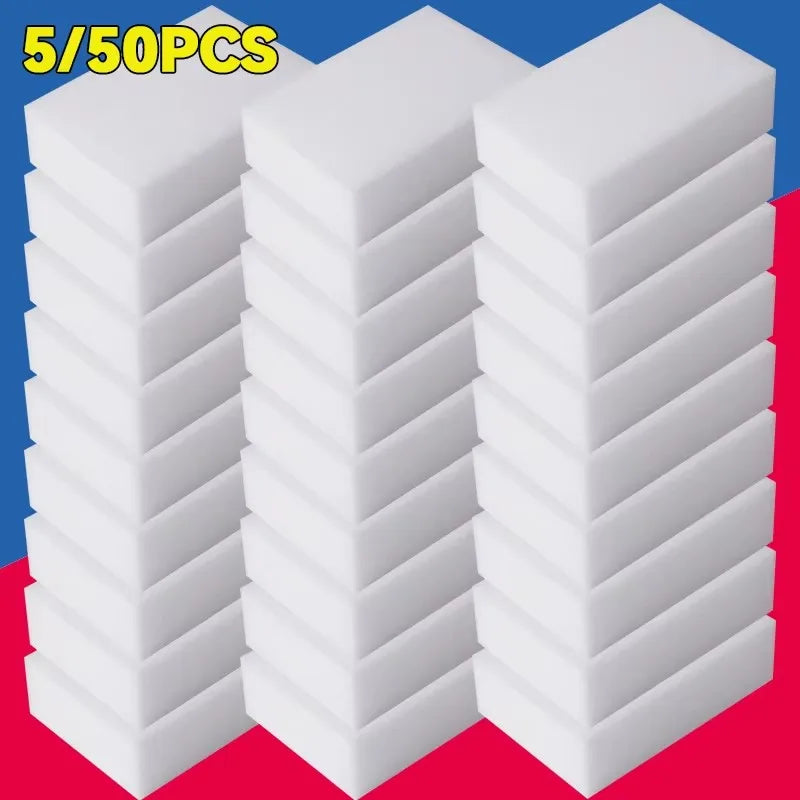 5/50PCS Melamine Sponge Magic Sponge Eraser Car Waxing Sponges Cleaner Sponges for Kitchen Bathroom Cleaning Tools